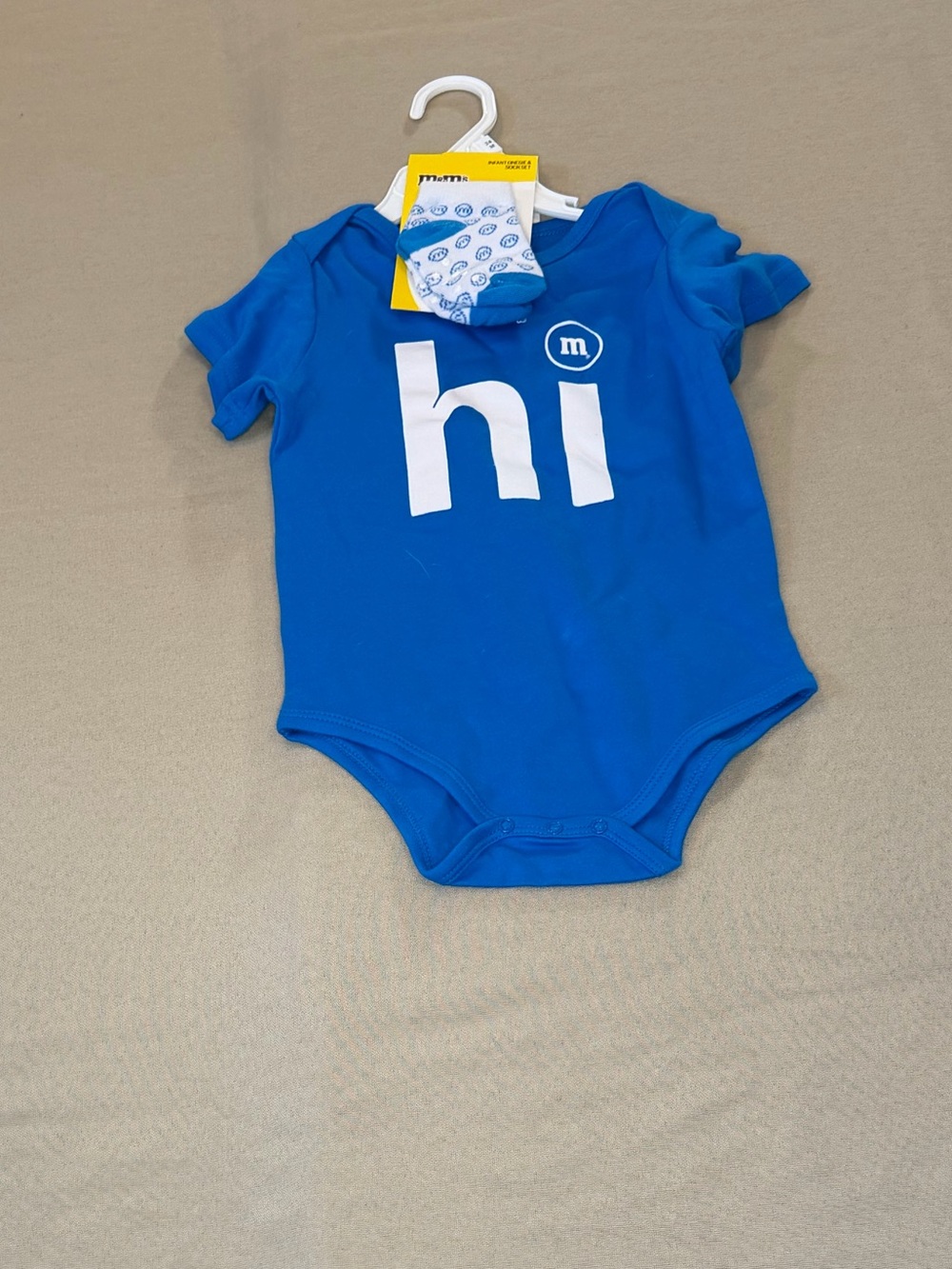 M&M'S Blue Infant Onesie & Sock Set